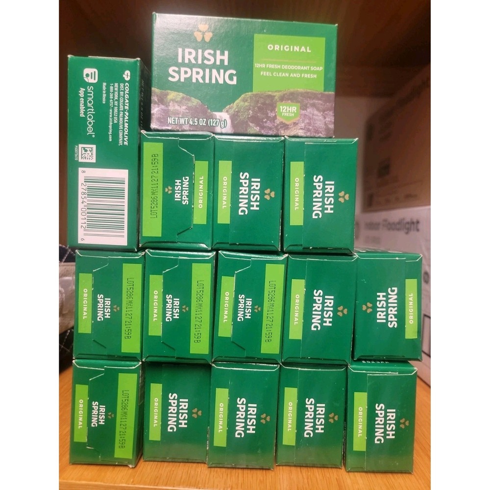 Lot Of 15 Irish Spring Original 12HR Fresh Deodorant Soap 4.5 OZ New In Box